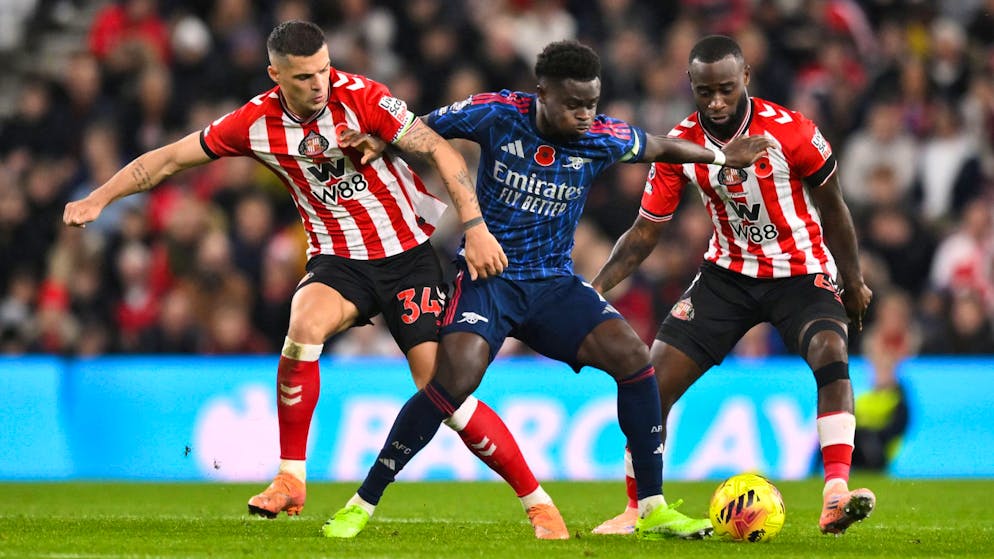 Granit Xhakas Sunderland erkämpft sich gegen Arsenal einen Punkt.