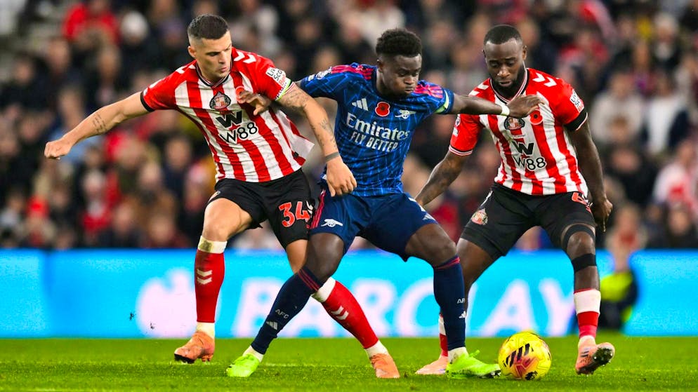 Granit Xhaka's Sunderland fight for a point against Arsenal.