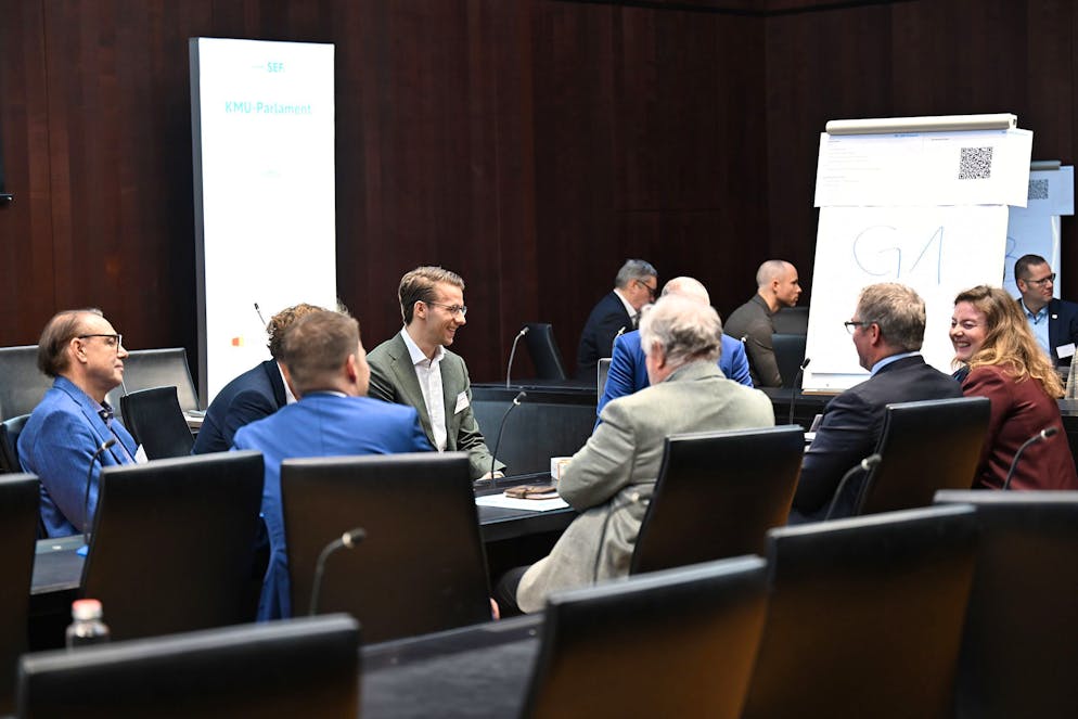 Die KMU-Vertretungen diskutierten in sechs Arbeitsgruppen.