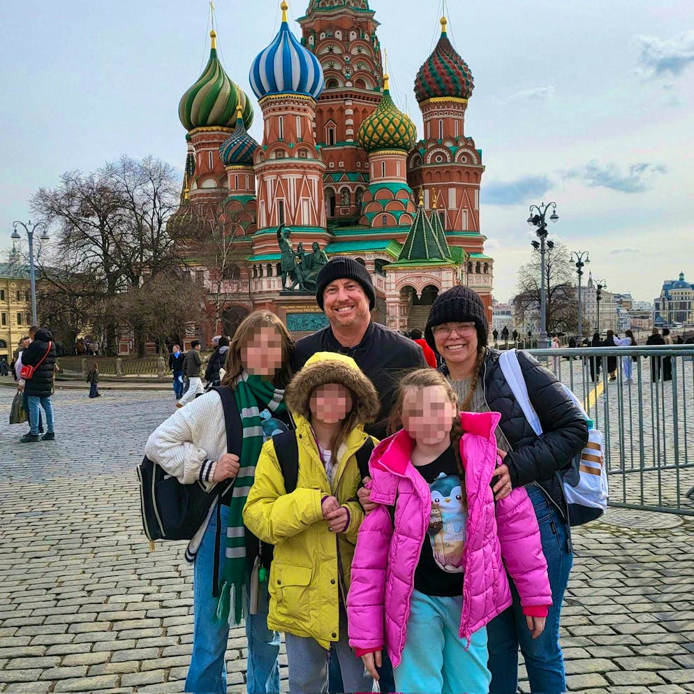 Enthousiasmée par sa nouvelle patrie russe : la famille Huffman à Moscou.