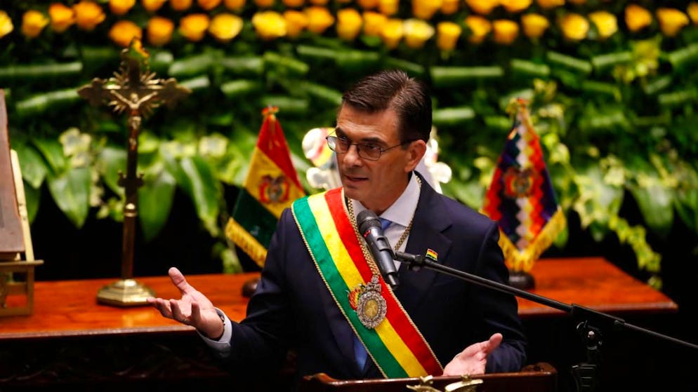 Il presidente boliviano Rodrigo Paz.