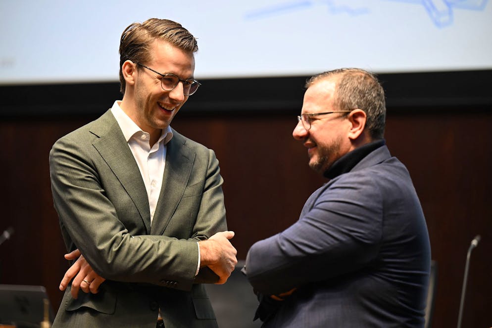 FDP-Nationalrat Andri Silberschmidt und Mitte-Parteipräsident Philipp Matthias Bregy.
