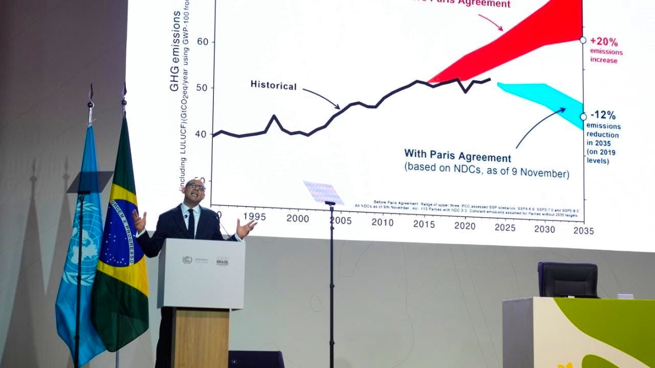 Brazil. UN climate chief praises successes of the Paris Agreement