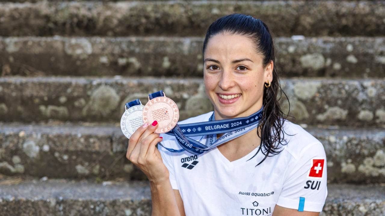 Swimming. Lisa Mamié steps down