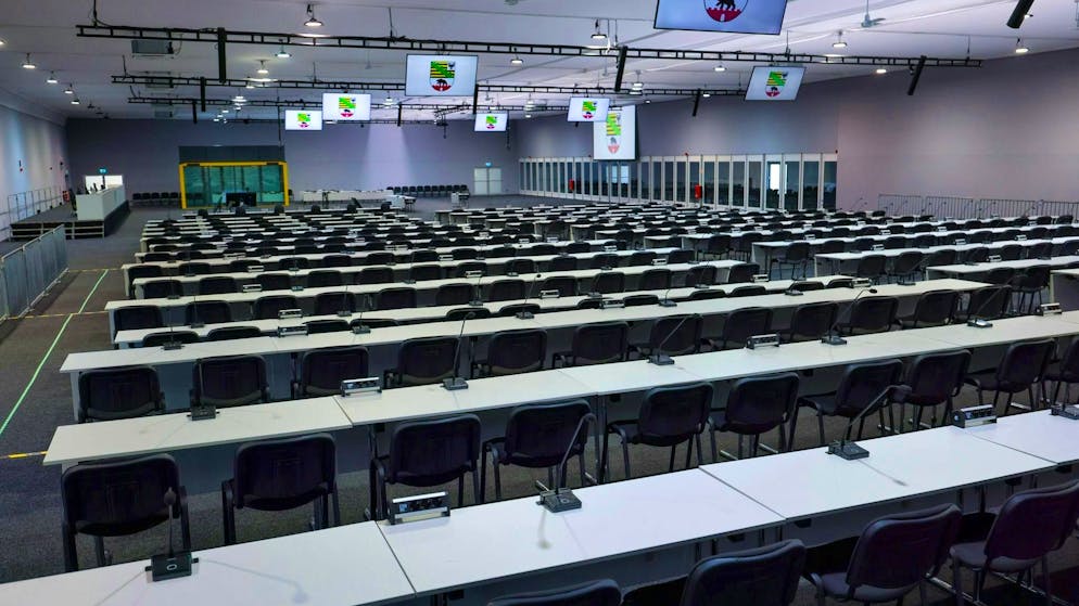 Trial of Magdeburg driver of death begins - Gallery. The courtroom in the interim courthouse built for the trial. (archive picture)