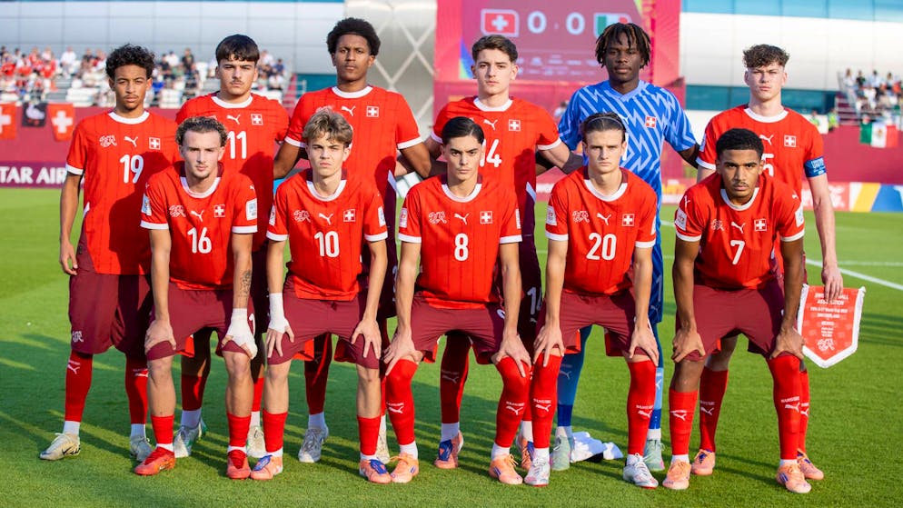 U17-WM in Katar: Die Schweizer Nati vor dem Spiel gegen Mexiko.