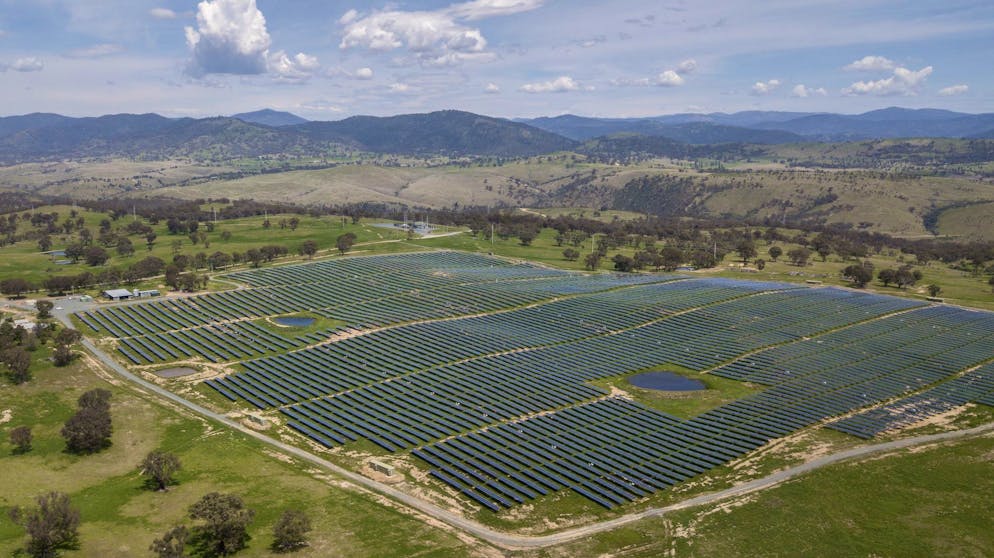 Die Williamsdale Solar Farm nahe  Williamsdale in Australien. Das Land erlebt einen beispiellosen Solar-Boom.