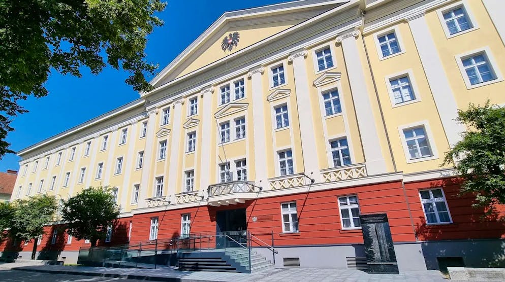 Das Landesgericht im österreichischen Klagenfurt, Österreich.