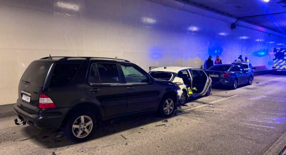 All four injured had to be taken to different hospitals by the emergency services