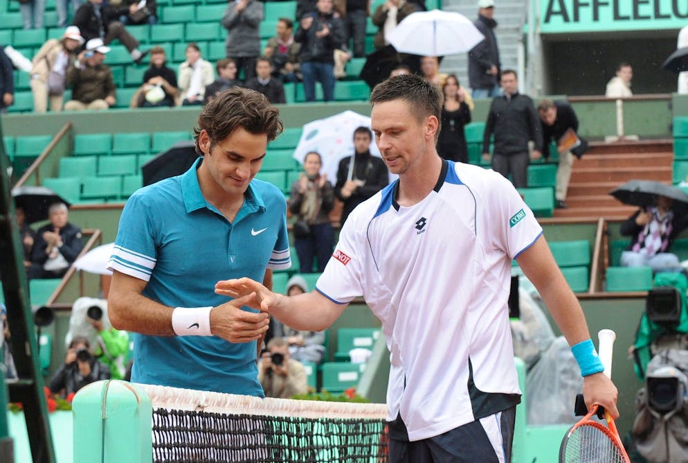 Roger Federer scheiterte im Viertelfinale der French Open 2010 am Schweden Robin Söderling.