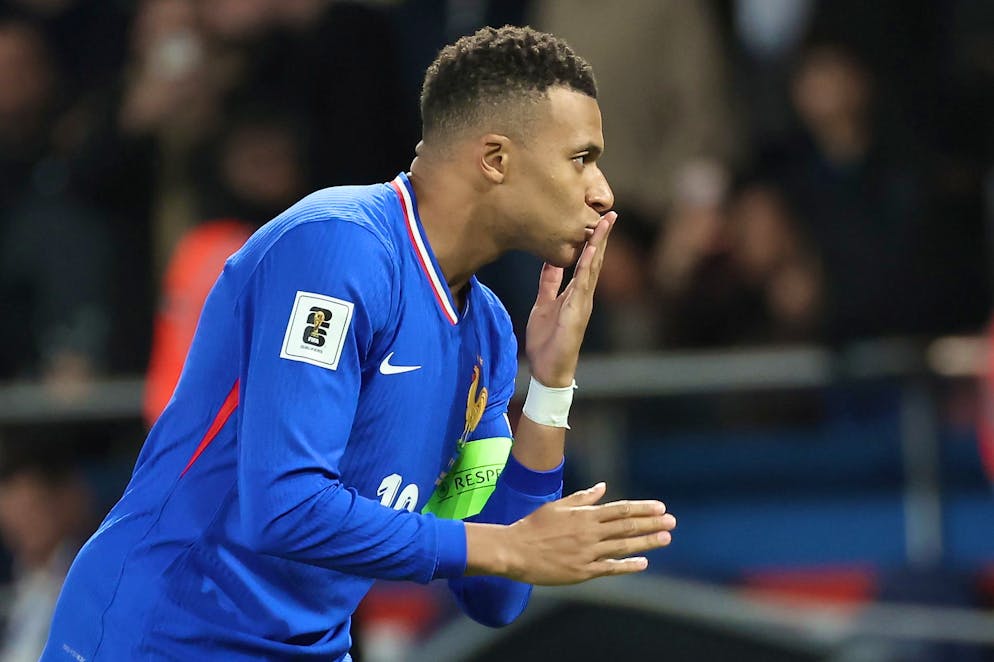 Captain Kylian Mbappé erzielte gegen die Ukraine zwei Tore.