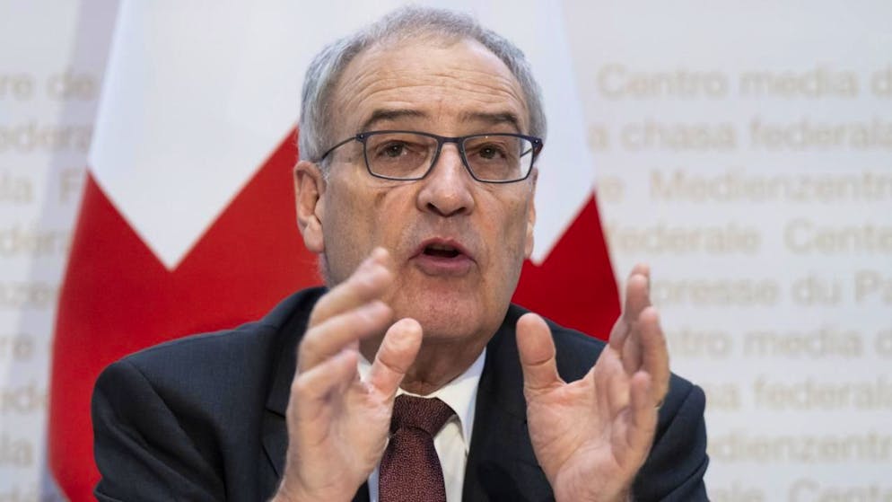 Guy Parmelin s'est déjà rendu plusieurs fois aux Etats-Unis pour négocier une baisse des droits de douane (archives)..