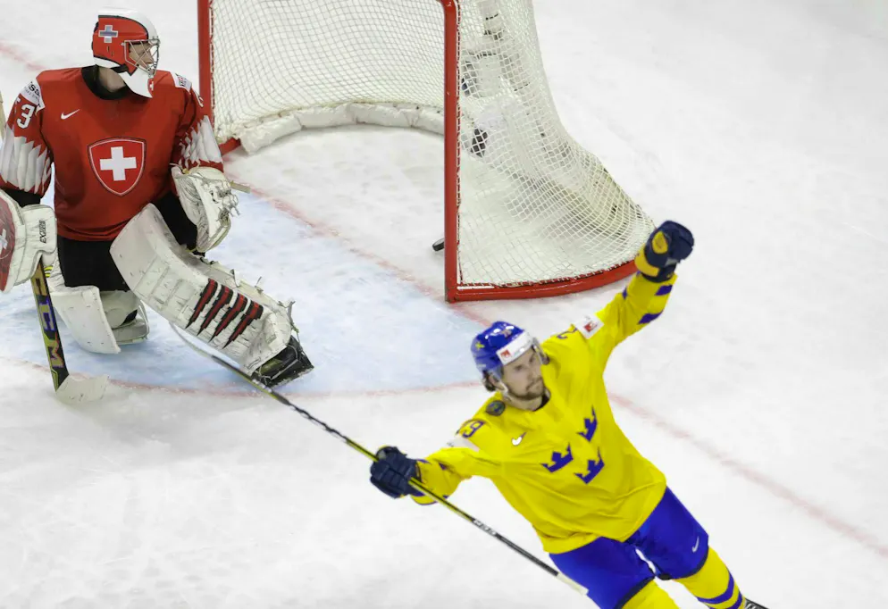 Sweden triumphs against Switzerland in the final of the 2018 Ice Hockey World Championship.