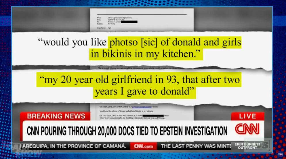 CNN report on Epstein's emails.