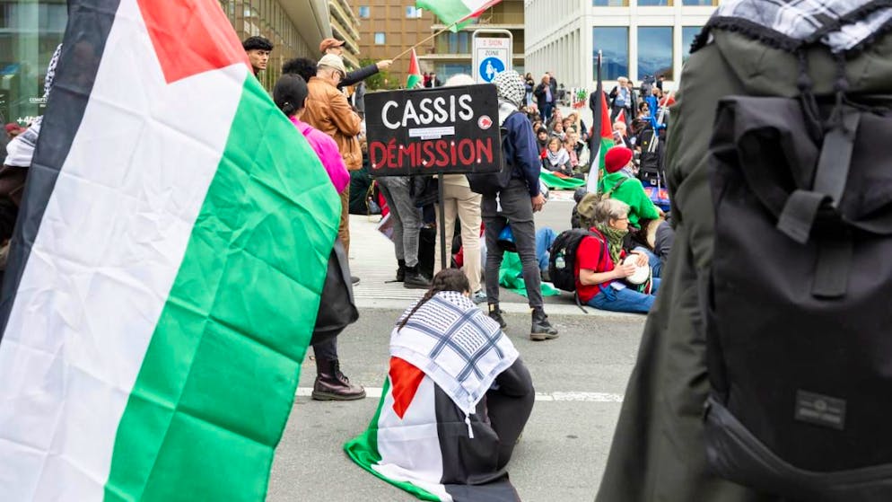 La manifestation en soutien à la Palestine organisée à Sion a été marquée par 34 interpellations (archives).