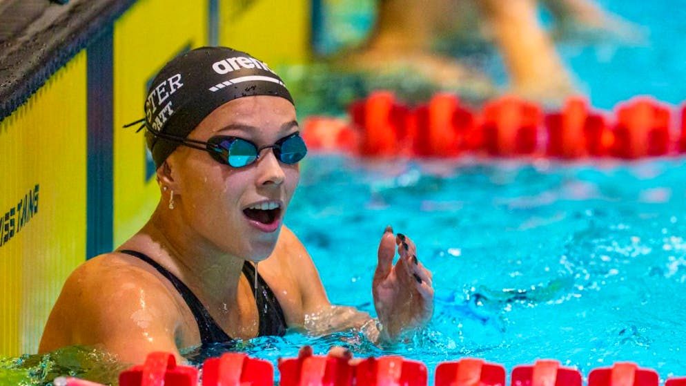 So schnell wie nie zuvor eine Schweizerin über 50 m Rücken: Angelina Patt.
