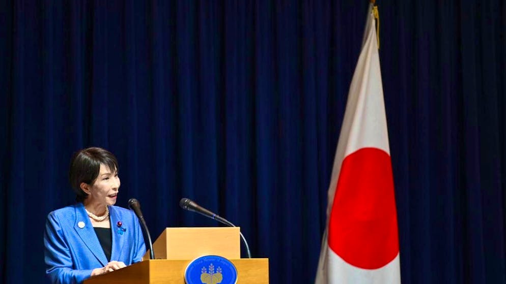 ARCHIVE - Sanae Takaichi, Prime Minister of Japan, speaks at a press conference. Shortly after taking office, the first Japanese head of government attended the summit of the Asia-Pacific Economic Community (Apec) and met China's head of state and party leader Xi Jinping. Photo: Johannes Neudecker/dpa