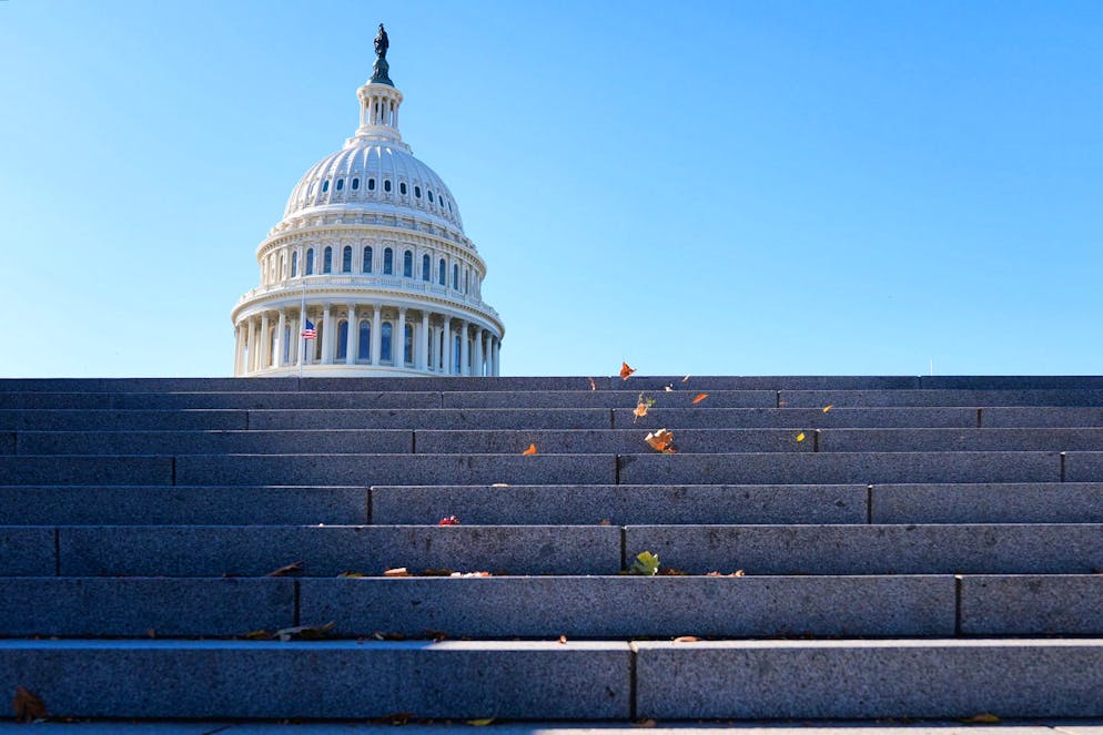 Le Capitole américain photographié après la fin du shutdown, jeudi 13 novembre 2025, à Washington. (AP Photo/Mariam Zuhaib)