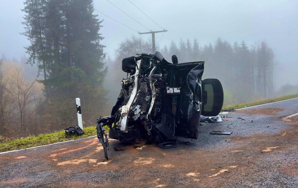 The driver in the accident escaped with minor injuries.