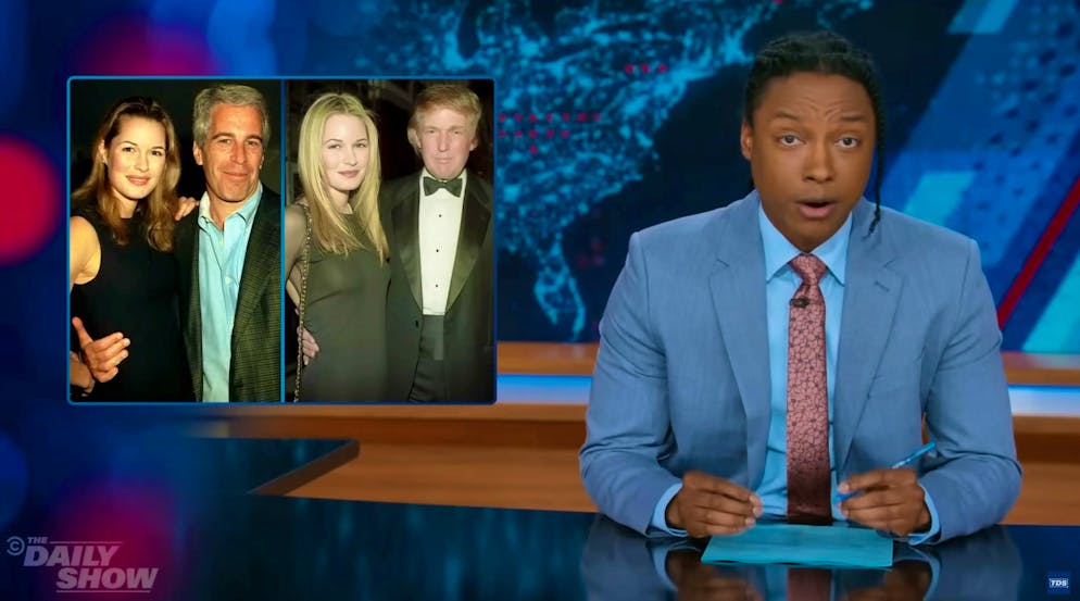 Celina Midelfart alongside Epstein and Trump: she is actually only important to the show because of her name.