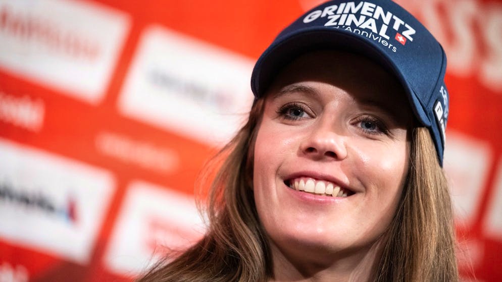 Camille Rast et ses rivales sont en lice en slalom samedi à Levi.