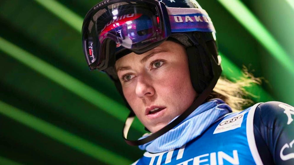 Mikaela Shiffrin concentrates in the start house in Levi before the first run