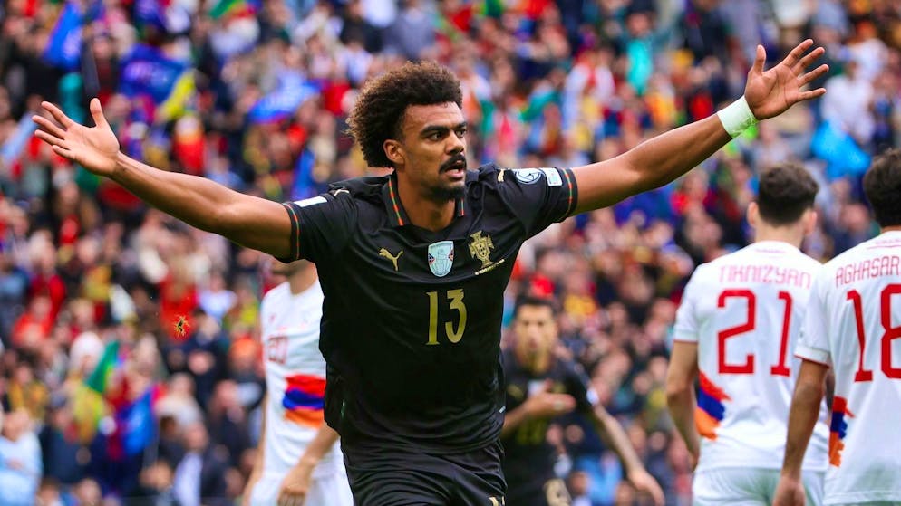 Portugal's Renato Veiga, who used to play for FC Basel, opened the scoring.