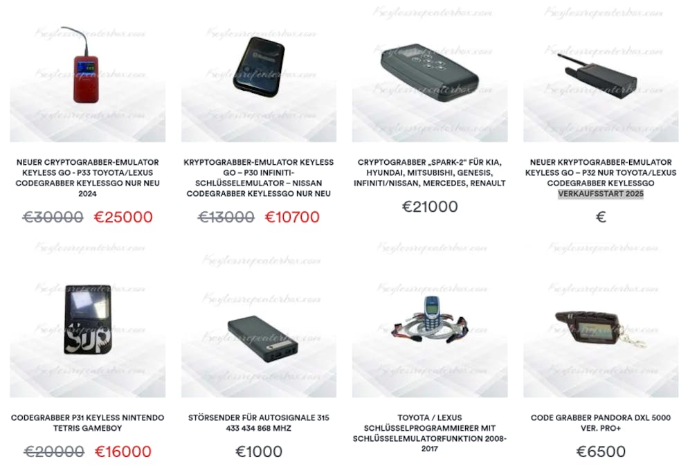 Im Darknet gibt es eine ganze Palette moderner «Werkzeuge», um ein Auto zu knacken.