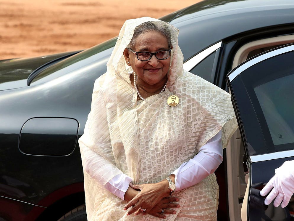 L'ex prima minstra Sheikh Hasina in un'immagine d'archivio