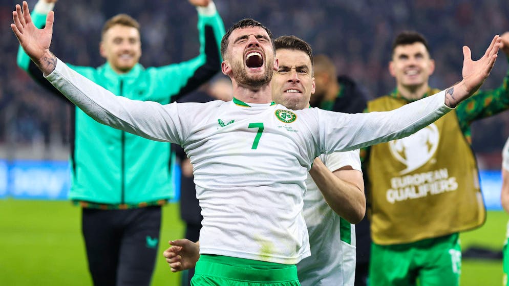 Pure ecstasy after last-minute goal. Ireland's new national hero bursts into tears during interview