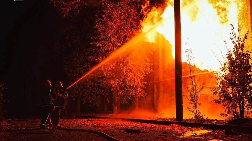 Russischer Angriff  auf ein Spital in Charkiw. (14. Oktober 2025)