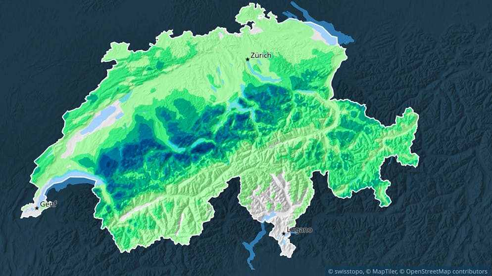 Up to 10 centimetres are expected in Zurich. In Bern, there could even be 10 to 20 centimetres of fresh snow on Friday.