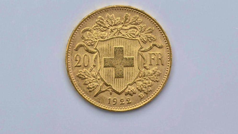 The Goldvreneli is Switzerland's best-known gold coin. The 20-franc coin was minted from 1897 to 1949.