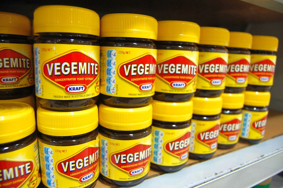 Vegemite at supermarket counter, Christchurch, New Zealand , 3180707.jpg, vegemite, food, supermarket, counter, new zealand, australia, store, shop, shopping,