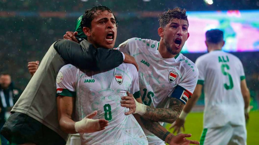 Victory in the 17th minute of stoppage time. Iraq can continue to dream of a second World Cup appearance