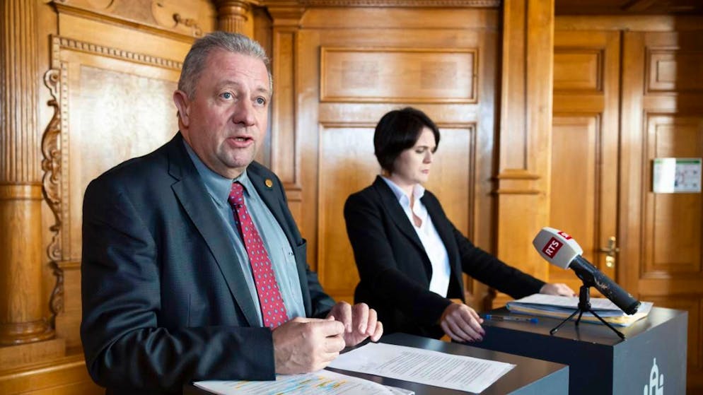 La socialiste Sarah Wyss (BS) et l'UDC Jacques Nicolet (VD), présidente et co-président de la commission des finances du National, ont présenté mercredi les priorités et les débats en vue pour le budget 2026.