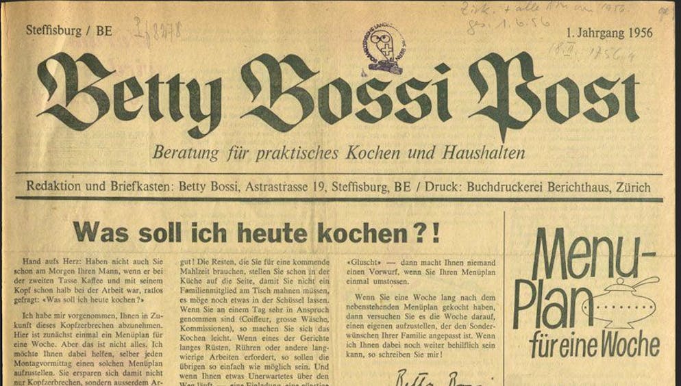 Titelseite der ersten Ausgabe der Betty Bossi Post.