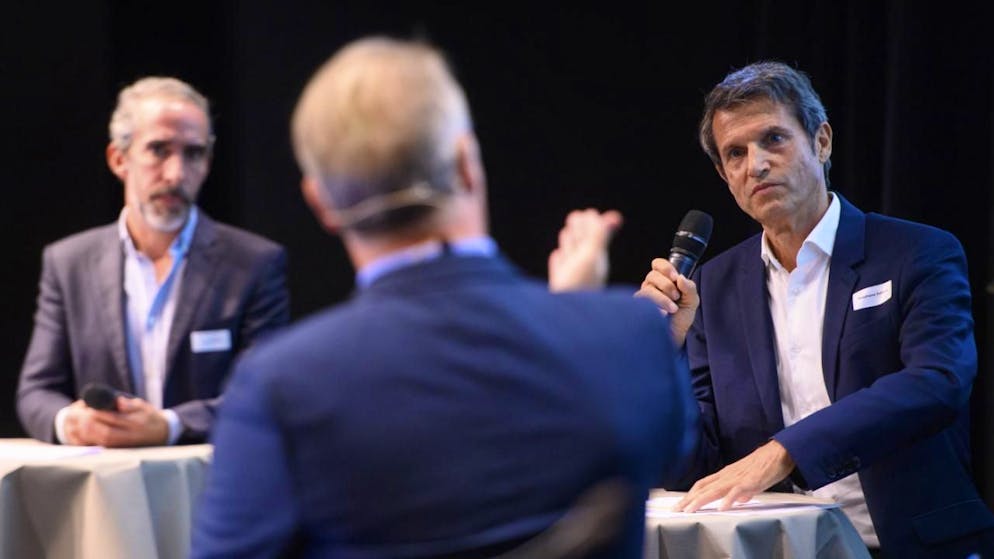 La SSR et les éditeurs romands doivent être complémentaires et non concurrents, selon Stéphane Estival (à droite), le président de Médias Suisses (archives).