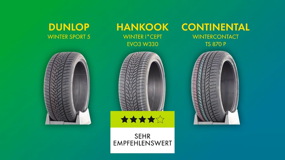 … Dunlop, Hankook und Continental.
