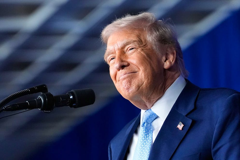 President Donald Trump speaks at the McDonald's Impact Summit, Monday, Nov. 17, 2025, in Washington. (AP Photo/Alex Brandon)