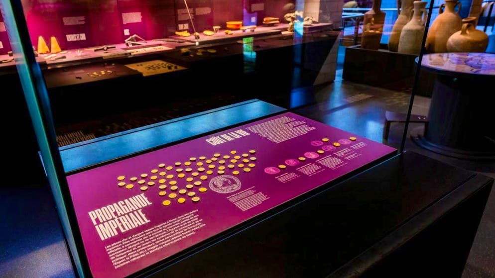 Two people broke into the Roman Museum in Lausanne shortly before it closed and stole several dozen gold coins of archaeological value. (archive picture)