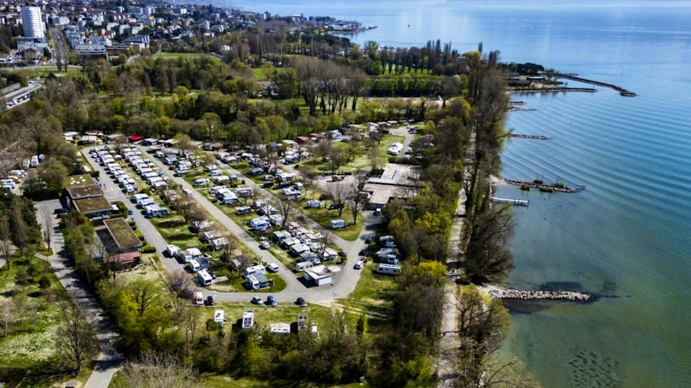 Le camping de Vidy se situe tout près du lac (archives).