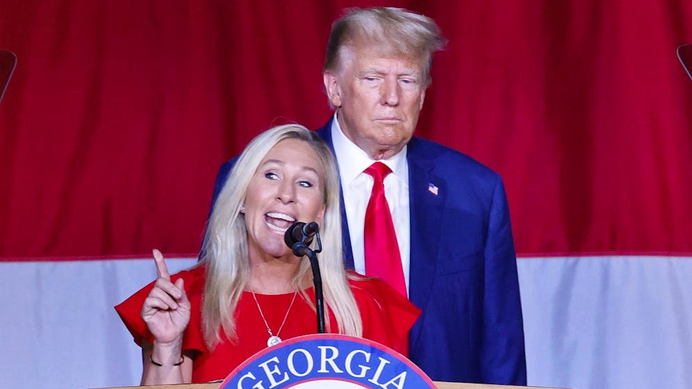 Mögen sich nicht mehr: Marjorie Taylor Greene und Donald Trump. 