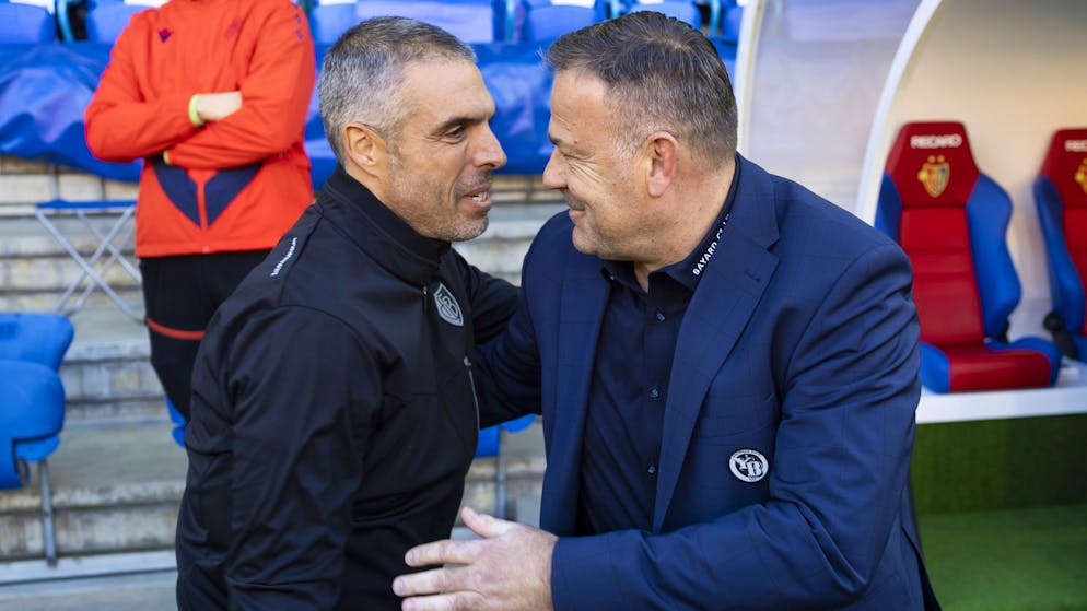 Fabio Celestini (links) und Patrick Rahmen vor dem «Entlássico» im Oktober 2024.