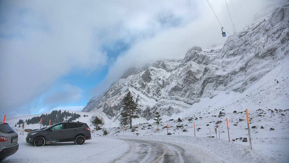 Winterstart Schweiz. Auch die Schwägalp ist am Donnerstag weiss eingedeckt.