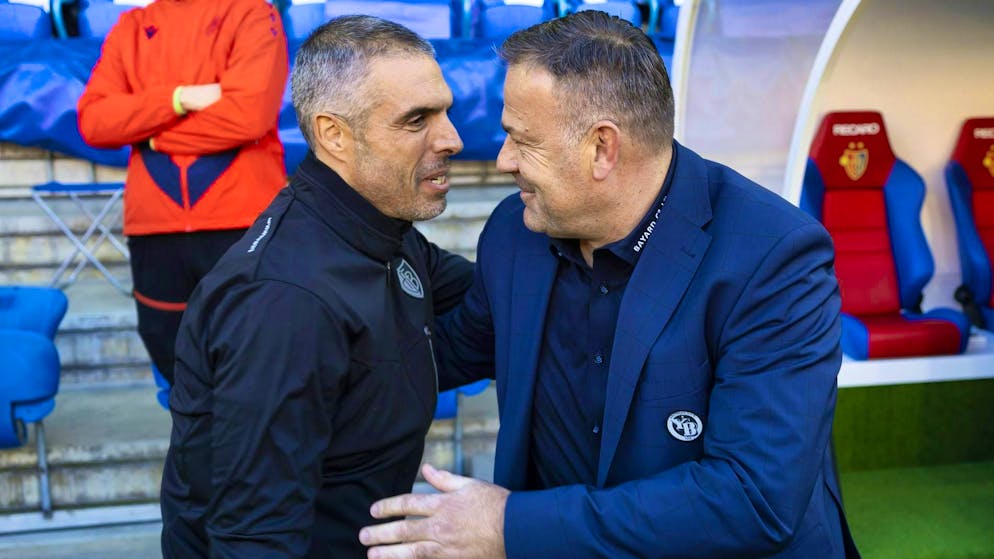 Fabio Celestini (left) and Patrick Rahmen ahead of the "Entlássico" in October 2024.