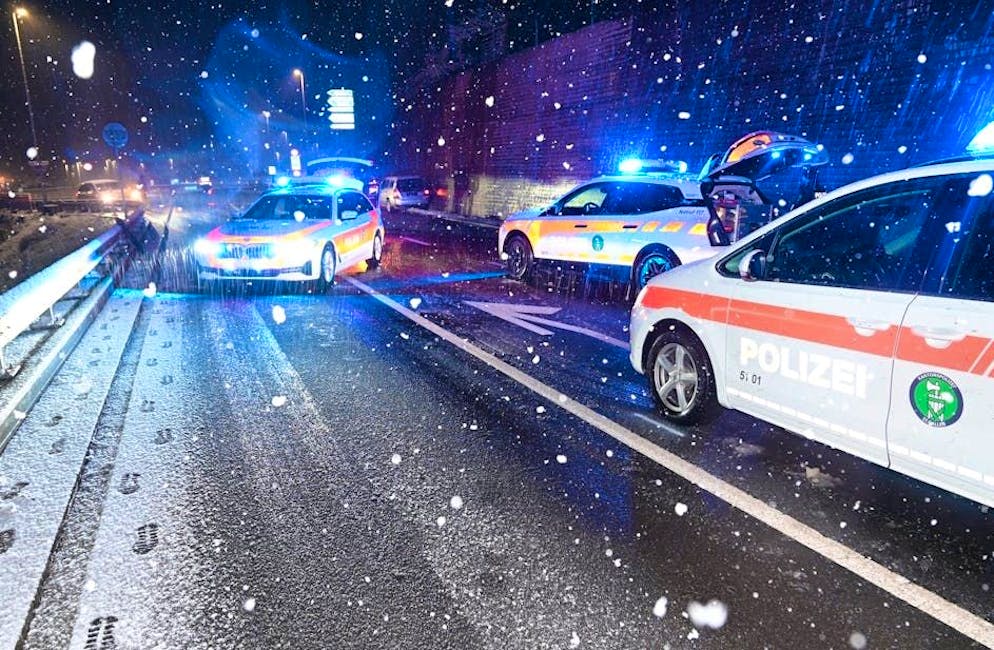 Several police cars were rammed during the operation. 