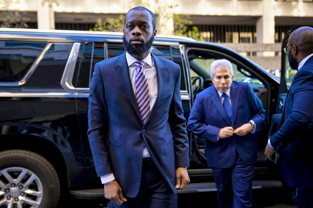 Prakazrel "Pras" Michel at his trial in April 2023. The sentence has now been announced.