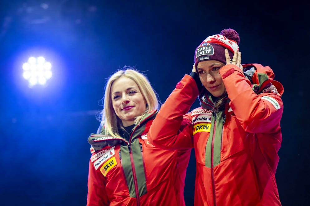 Wendy Holdener gewann zusammen mit Lara Gut-Behrami WM-Silber in der Team-Kombi.