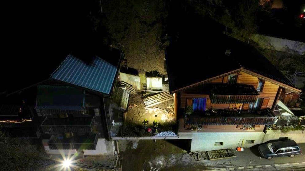 No one was injured by the landslide in Maladers.